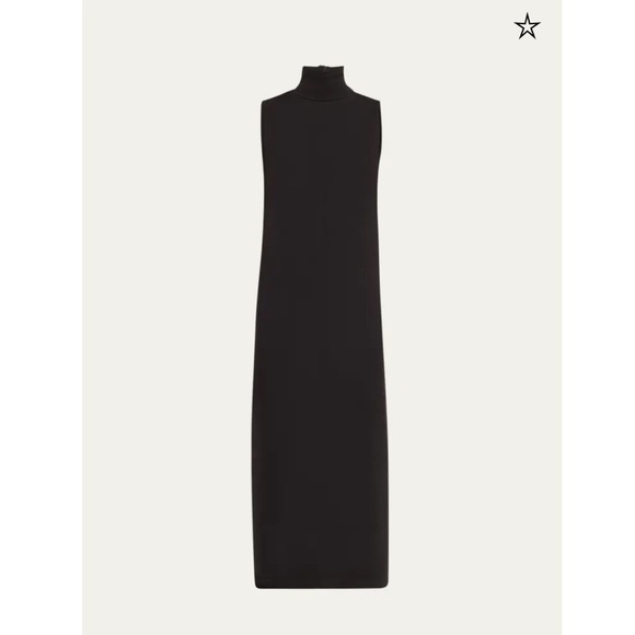 Vince Black Sleeveless Turtleneck Midi Dress Size Large - Picture 6 of 11